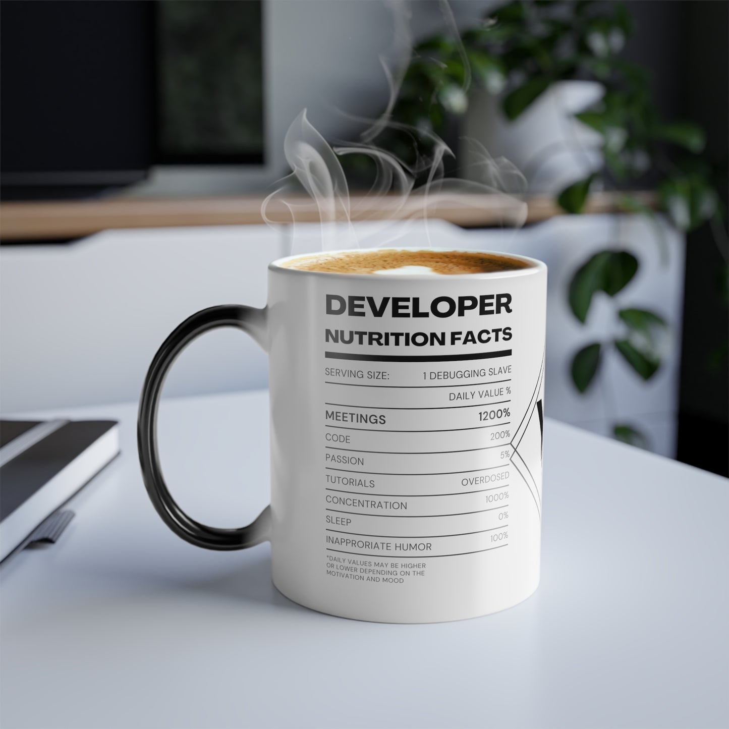 Developer Nutritional Facts - Color Morphing Mug, 11oz